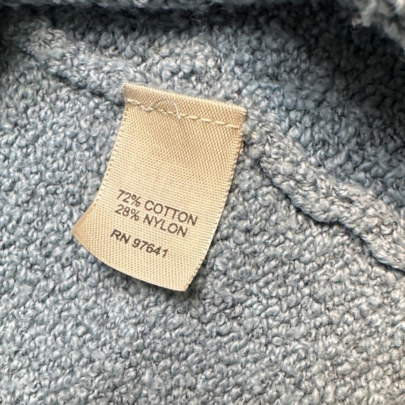 J. Jill Cozy‎ Blue Hooded Women's Long Cardigan Sweater Size L - Picture 3 of 3